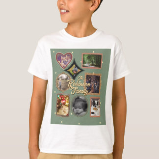 T-shirt Retro Family 8 Photo Collage CUSTOM