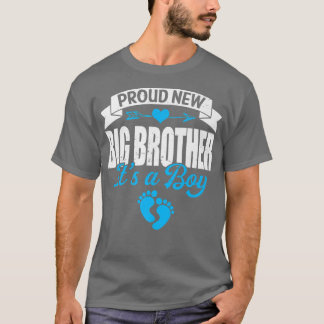 T-shirt Retro Family Proud New Big Brother It's A Boy Gend