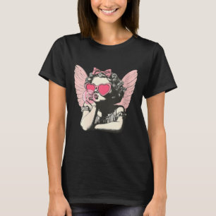 T-shirt Rétro féminin Cupid Saint Valentin Mignon Vintage
