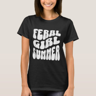 T-shirt Retro Feral Girl été Super maman tante femmes Ado
