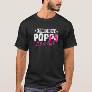 T-shirt Retro Fière Nouveau Poppa C'est une fille Révélati