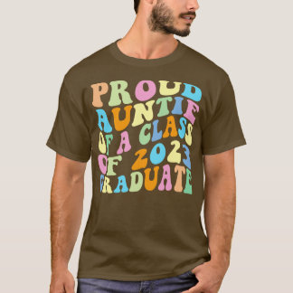 T-shirt Retro Fière Tante D'Une Classe De 2023 Graduate Gr