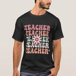 T-Shirt Rétro Fleur de Marguerite Mignon Professeu