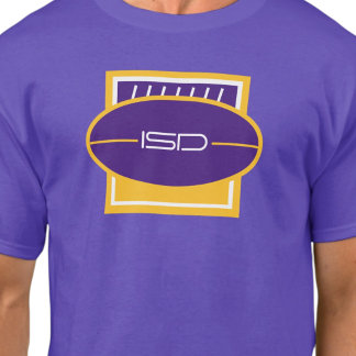 T-Shirt Rétro Football ISD End Zone Violet Or