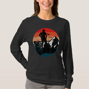 T-shirt Retro Forêts Extérieures Arbres Camping Hiker Moun