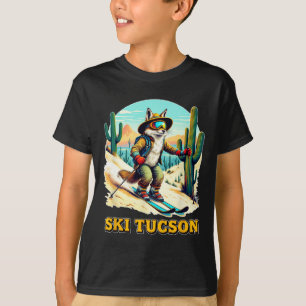 T-shirt Retro Fox Ski En Tucson Desert Adventure Ski Ar