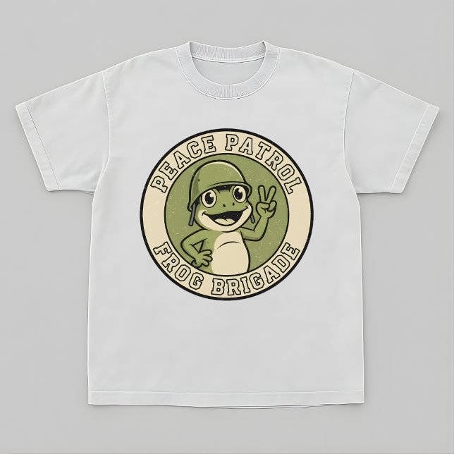 T-shirt Retro Frog Mascot Tee – Peace Patrol Design (Créateur téléchargé)