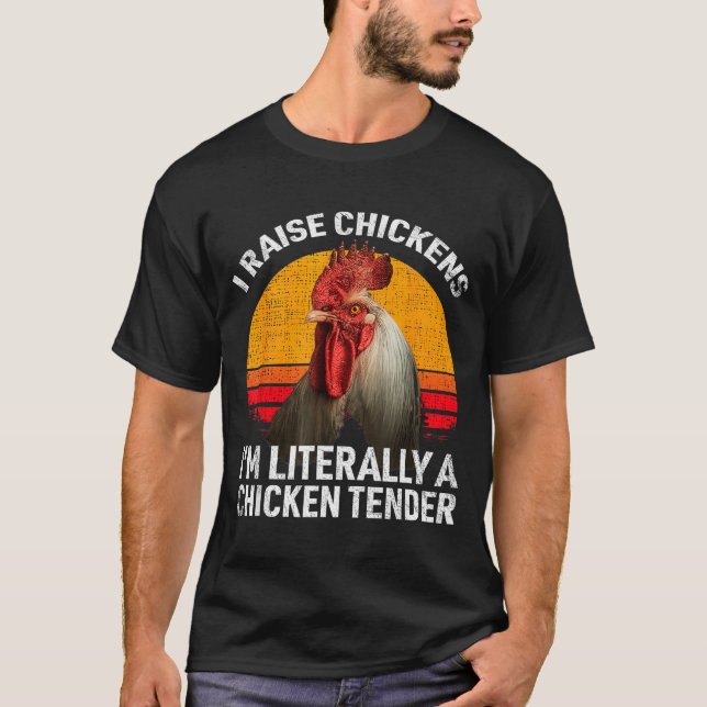 T-shirt Retro Funny Chicken Lover Gift – I Raise Chickens  (Devant)