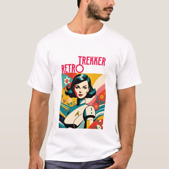 T-shirt Retro-Futuristic Explorer Trekker (Devant)