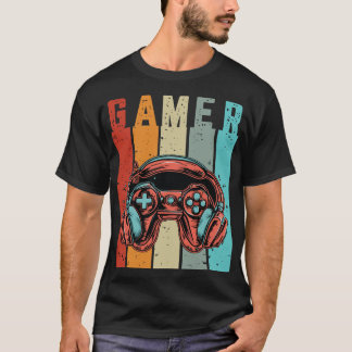 T-shirt Retro Gamer Art - Contrôleur de jeu Vintage