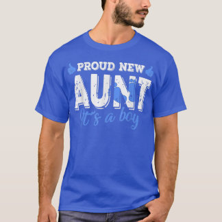 T-shirt Retro Gender Reveal Proud New Aunt It's A Boy 