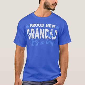 T-shirt Rétro Genre Révèle Fier Nouveau Grand-Père C'est u