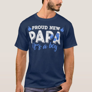 T-shirt Retro Genre Révéler Fier Nouveau Papa C'est un gar