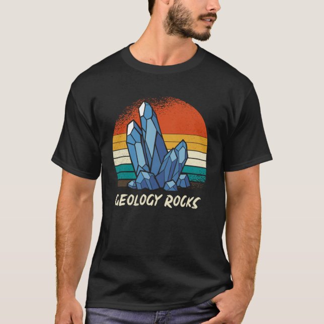 T-shirt Retro Geology Rocks (Devant)