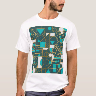 T-shirt Retro géométrique : Poster minimaliste.