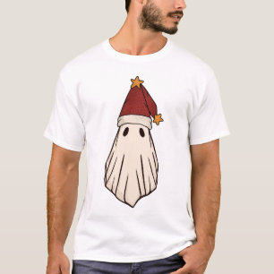 T-shirt Retro Ghost Père Noël Noël Noël Noël Noël Noël Noë