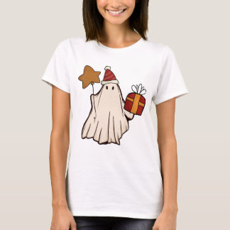 T-shirt Retro Ghost Père Noël Noël Noël Noël Noël Noël Noë