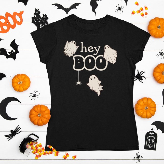 T-shirt Retro Ghosts Hey Boo Halloween (Créateur téléchargé)