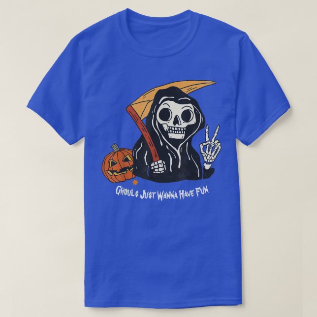 T-shirt Retro Ghouls veut juste s'amuser Super Ghost Cute (Design devant)