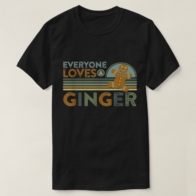 T-shirt Retro Gingerbread Cookie Holiday Design (Design devant)