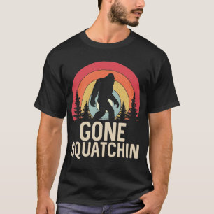 T-shirt Retro Gone Squatchin Bigfoot Sasquatch