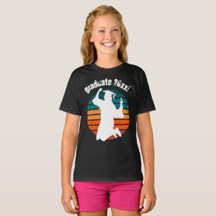 T-shirt Retro Graduate Jumping pour Joy Rainbow