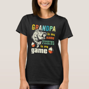 T-shirt Retro Grandpa Basse Pêcheur Basse Pêche Grat