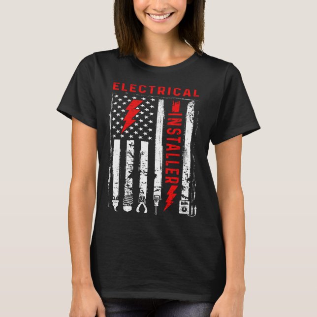 T-shirt Retro Graphic Electrician Electrical Engineer Engi (Devant)