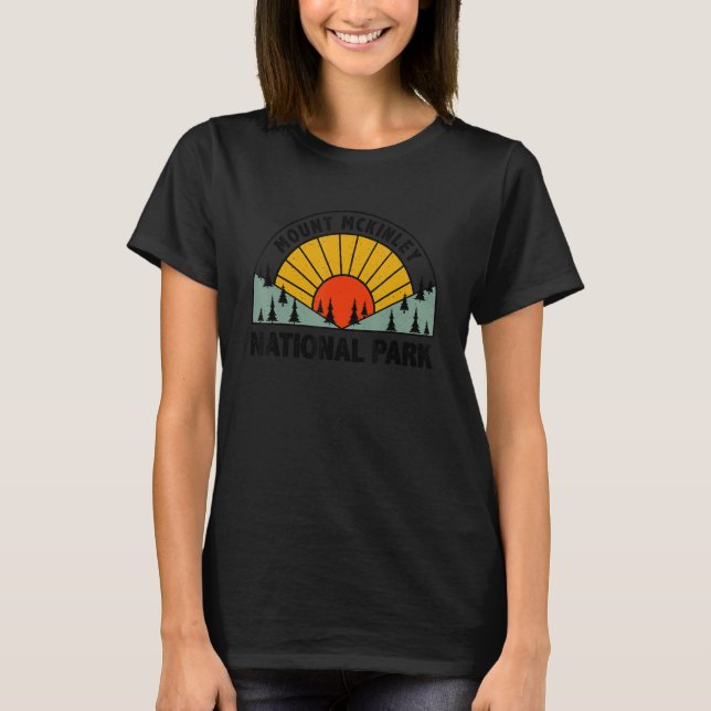 T-shirt Retro Graphic Travel Parc national du Mont Mckinle (Devant)