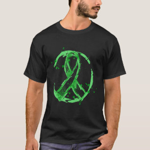 T-shirt Retro Green Ribbon World Sensibilisation à la sant