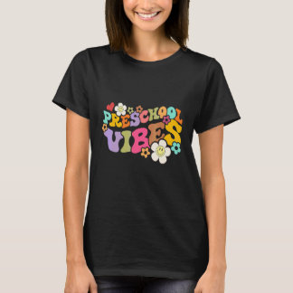 T-shirt Retro Groovy Ambiance Préscolaire Professeur de Pr