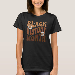T-shirt Retro Groovy Black History Month Freedom Proud Roo