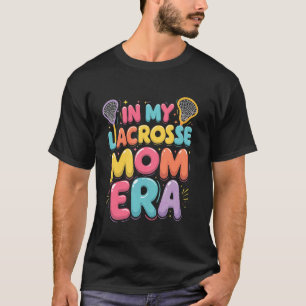 T-shirt Rétro Groovy Dans Mon Ère De Maman De Lacrosse Drô