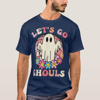 T-shirt Rétro Groovy Let's Go Ghouls Halloween Ghost Costu