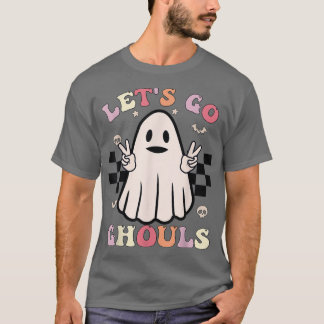 T-shirt Rétro Groovy Let's Go Ghouls Halloween Ghost Costu