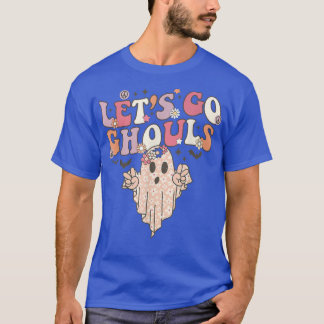 T-shirt Rétro Groovy Let's Go Ghouls Halloween Ghost Outfi