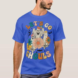T-shirt Rétro Groovy Let's Go Ghouls Halloween Ghost Outfi