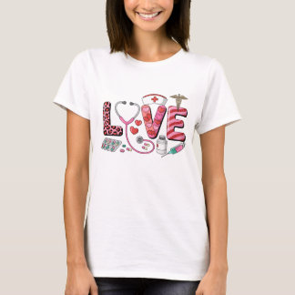 T-shirt Retro Groovy Love You More Checkered Valentine