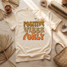 T-Shirt Rétro Groovy Sunshine « Vibes Positives Se