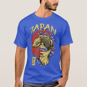 T-shirt Retro Grunge Japon Kanji Poisson Vintage Koi Carp