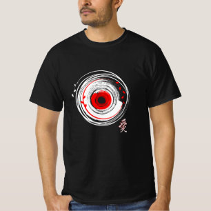 T-Shirt Retro Grunge Retro Record Vinyle Peint