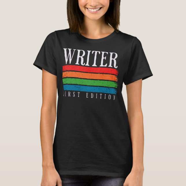 T-shirt Rétro Grunge Writer Première édition (Devant)