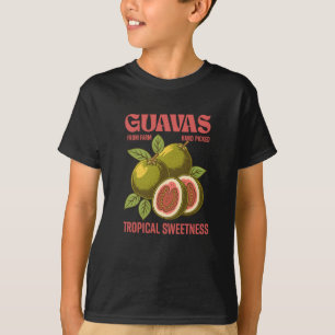 T-shirt Retro Guavas Fruit Commercial Graphisme Art Style