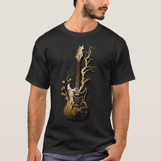 T-shirt Retro Guitar Gift Guitariste Rock Concert Festival