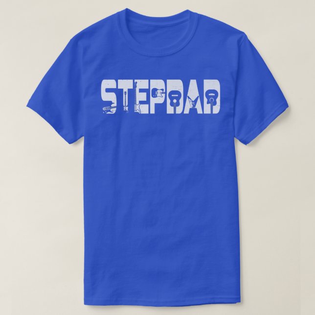 T-shirt Rétro guitariste Father Stepdad Guitar Father's Da (Design devant)