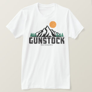 T-Shirt Retro Gunstock Mountain Ski Sunset