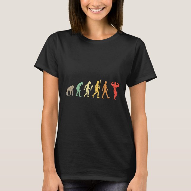 T-shirt Retro Gym Motivation Gift Idea Funny Bodybuilding  (Devant)