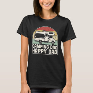 T-shirt Retro Happy Papa Randonnée Rv Camper Rv Camper D
