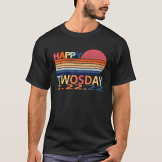 T-shirt Retro Happy Twosday 2022 Février 2022 2-22-22