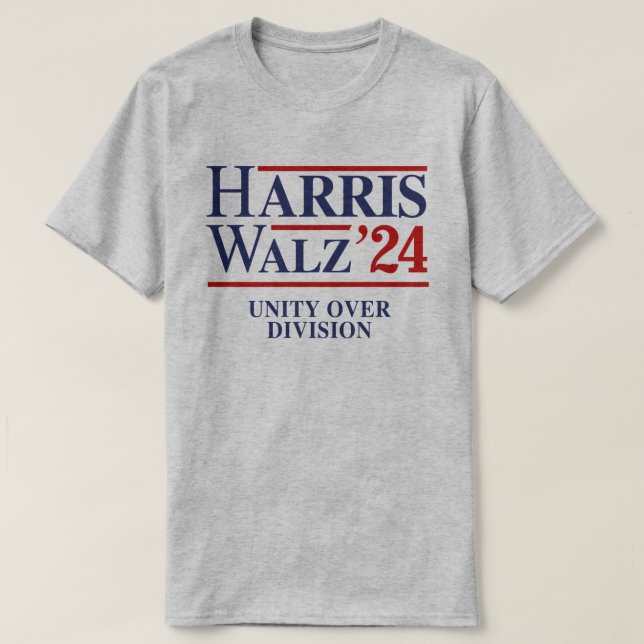 T-shirt Retro Harris Walz '24 - Unité sur division (Design devant)